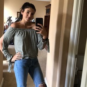 Cute off the shoulder top!